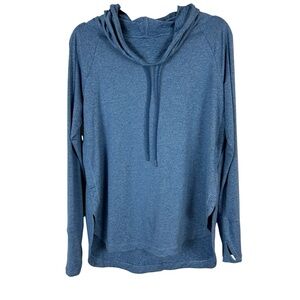 Athleta Blue Uptempo Hoodie Sweatshirt Size Medium